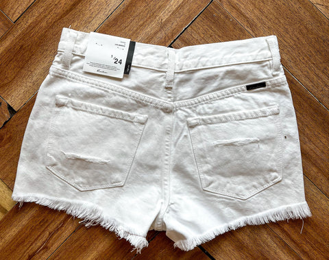 KanCan White Denim Shorts