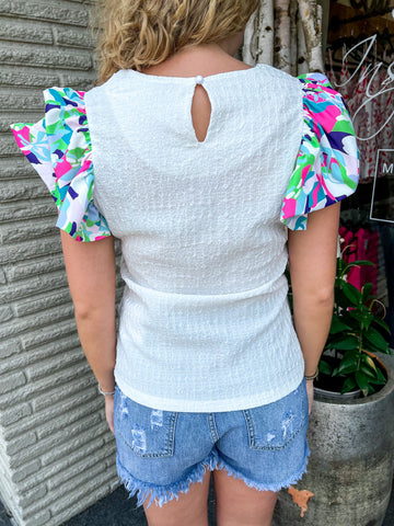 "It's a Party" Balloon Sleeve Blouse