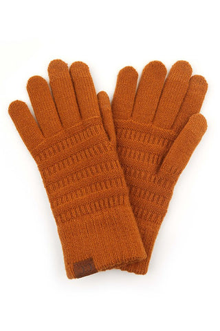 CC Ribbed Knit Gloves