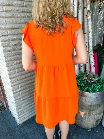 "Tangerine Dreams" Tiered Dress