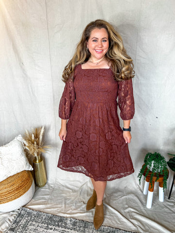 Give You My Heart Dress - Brown