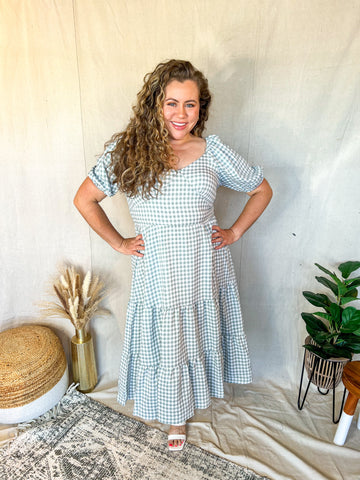 The Grass is Greener Gingham Dress