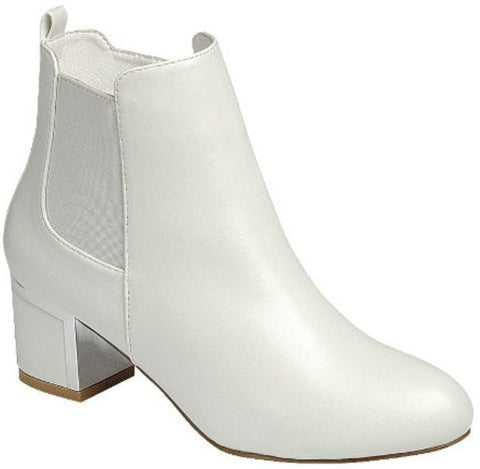 Esther White Booties